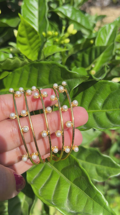 Pearl Anti Tarnish Layered Bracelete