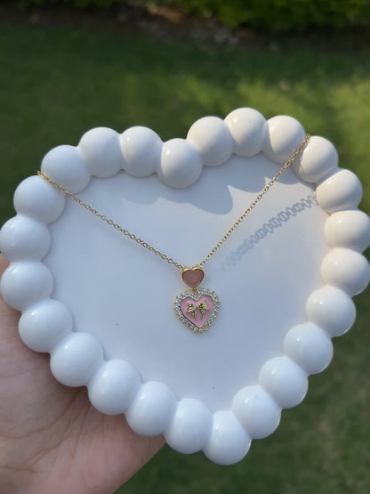 Pink Heart MOP Pendant
