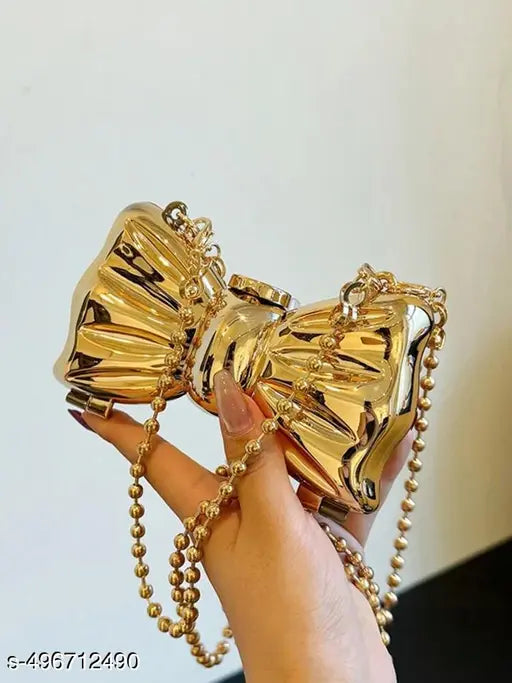 Bow Metallic Clutch